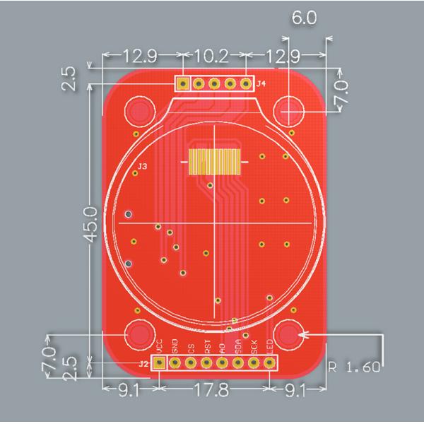 1.28 Inch SPI Display Module TFT LCD Display Module GC9A01 Round Display 240x240