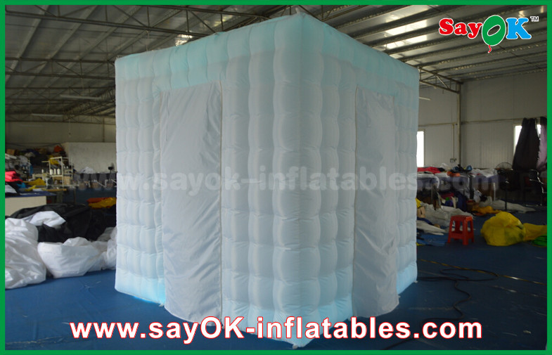 Funny Photo Booth Props Shopping Mall Two Doors Wedding Inflatable Photo Booth Portable With Led