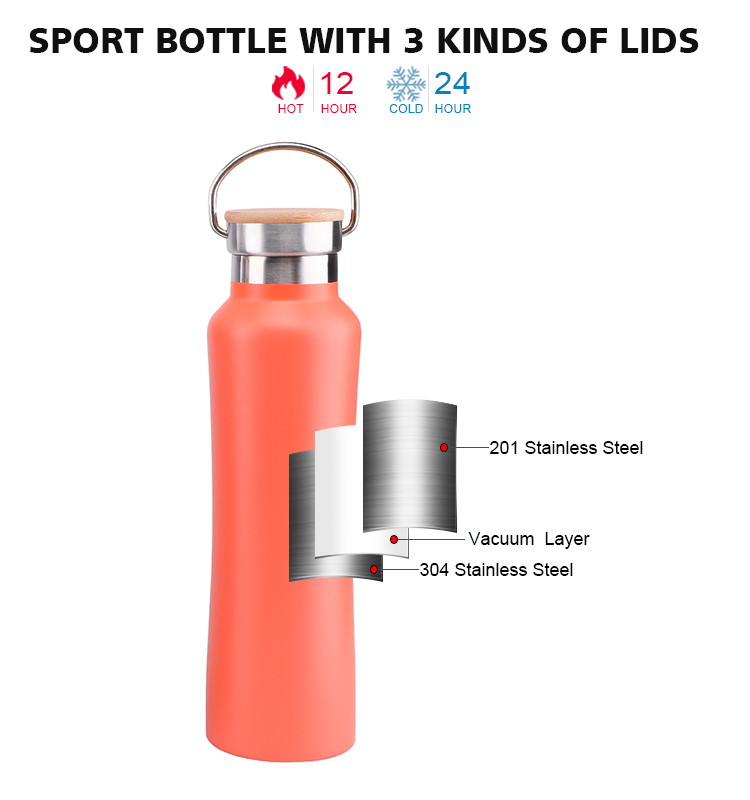 500ml 700ml 800ml BPA Free Vacuum Sports Bottle Thermos Food Warmer Food Flask