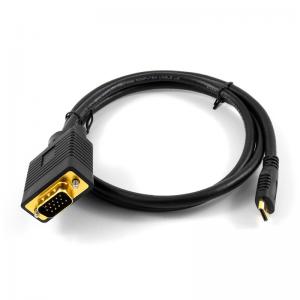 China HDMI to VGA Cable Gold-Plated 1080P HDMI Male to VGA Male Active Video Converter Cord on sale