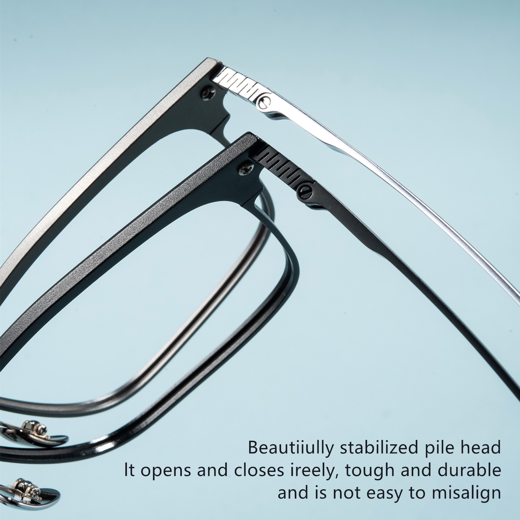 Magnetic Pure Titanium Aluminum Glasses Fashion Portable Glasses