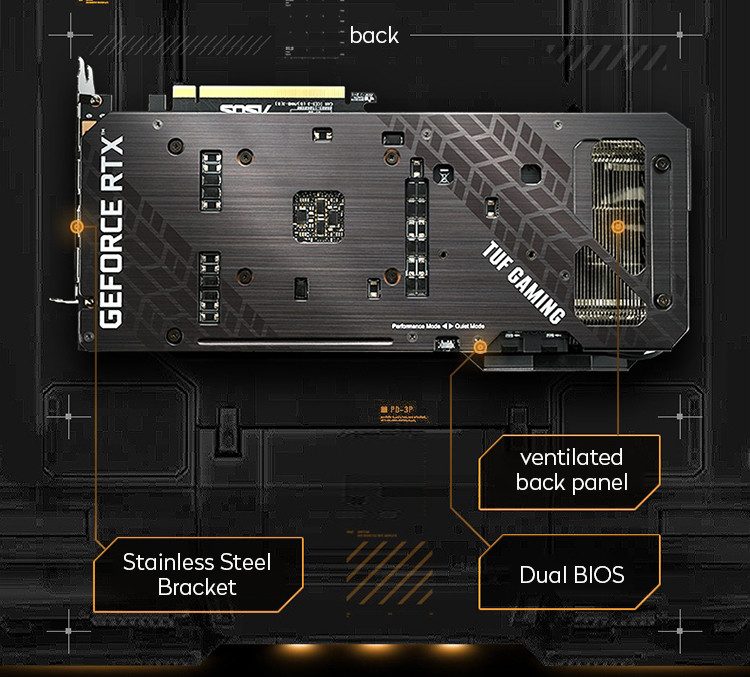 Geforce Rtx 3060 PCI Express 4.0 Gaming PC Video Card 12GB GDDR6 TUF-RTX3060-O12G-V2-GAMING