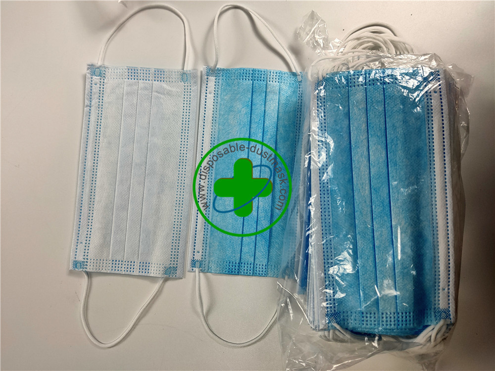 Disposable 3 Layer Dust Mask Disposable Filter Safety Mask Individually Packaged