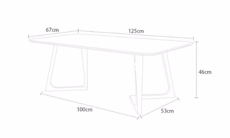 Solid Oak Wood Coffee Table Modern Sofa Table