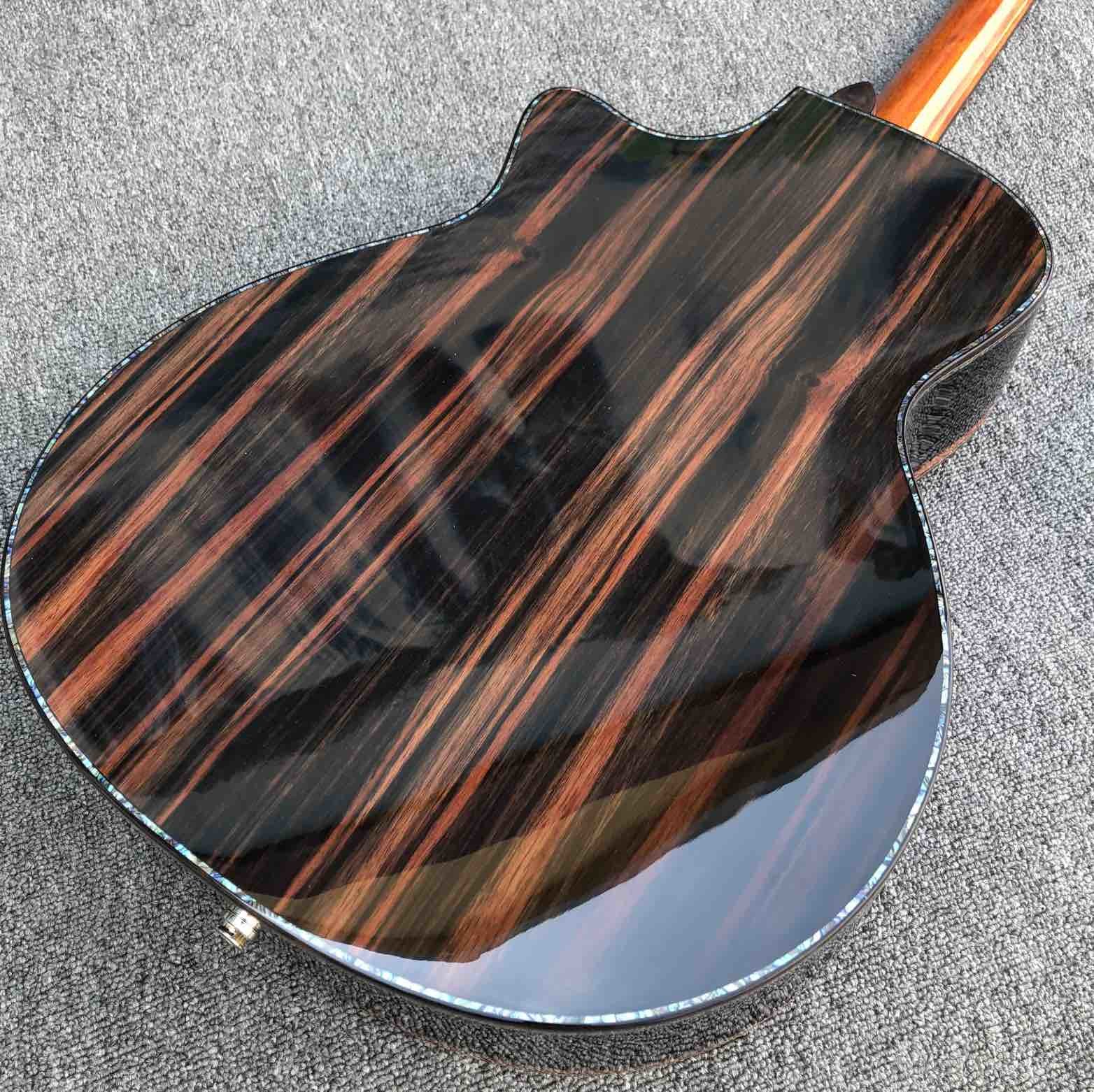 41 inch Solid Spruce top PS14 acoustic guitar,Cocobolo Back and sides,Real abalone Ebony fingerboard TY acoustic Guitar