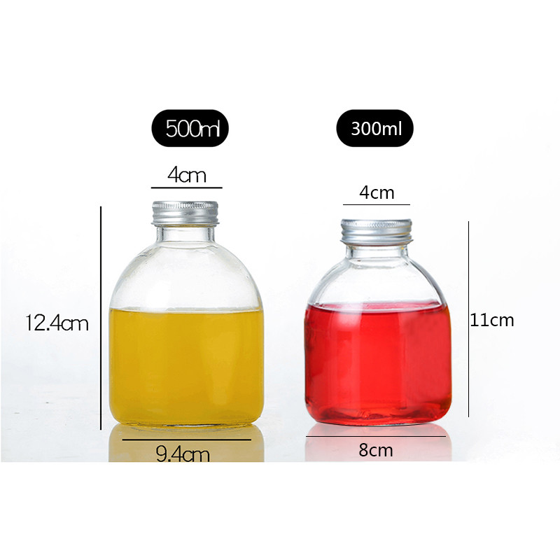 300ml 500ml Capacity Glass Beverage Bottles