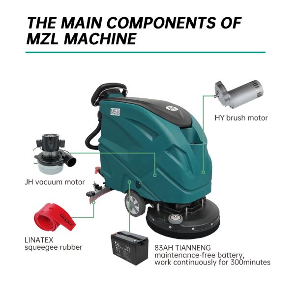 Marble Industrial Electric Walk Behind Floor Scrubber Mop Machine Customized