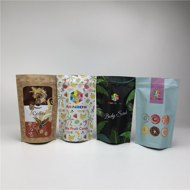 Cookie Plastic Packaging Aluminum Foil Digital Printed Stand Up Pouches Resealable Zip Lock Bags