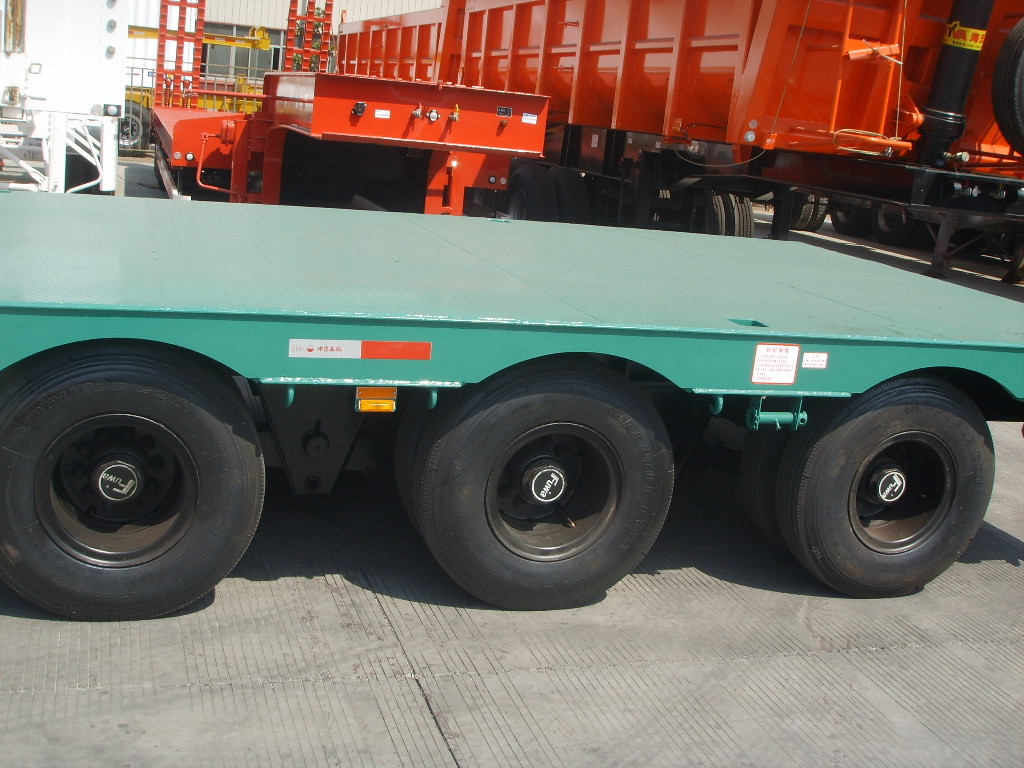 Hydraulic Low Bed Semi Trailer With Mechanical Suspension In 3/4/5 Axles