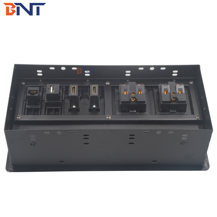 Double universal power conference hidden desktop electrical socket outlet