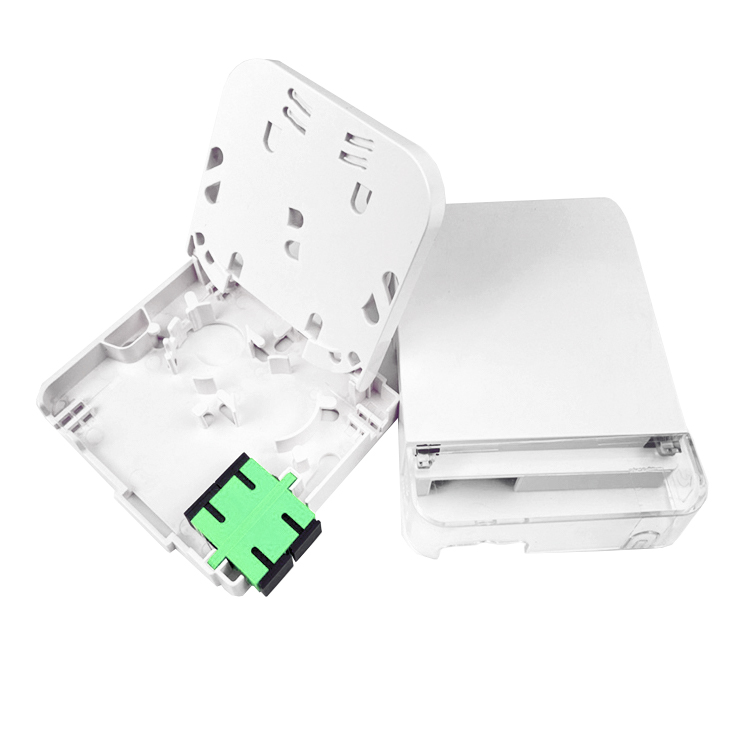2 Cores SC APC Plastic Fiber Optic Face Plate Socket Panel for Indoor in FTTH Network