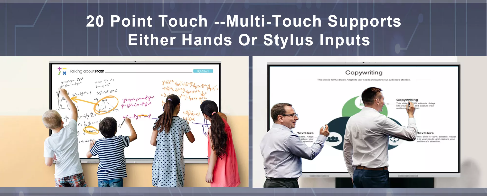 3840*2160 Electronic Panel Board Digital Whiteboard For Teaching