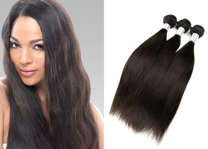 Peruvian Virgin Human Hair Extensions Soft Touch Tangle Free No Dye Ends For Black