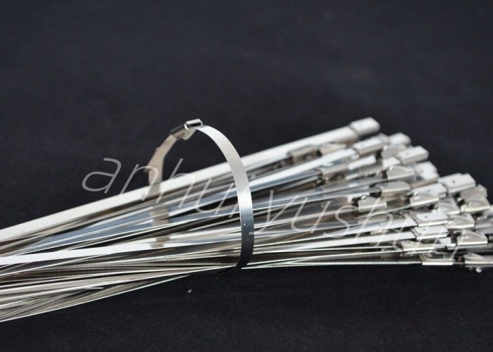 4.5mm Bundle SS Zip Ties Steel Tie Wraps For Electrical Cables