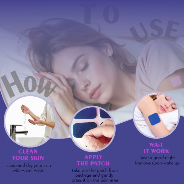 Topical Transdermal Sleep Vitamin Patch Foam Material Easy Absorption Reduce Stress