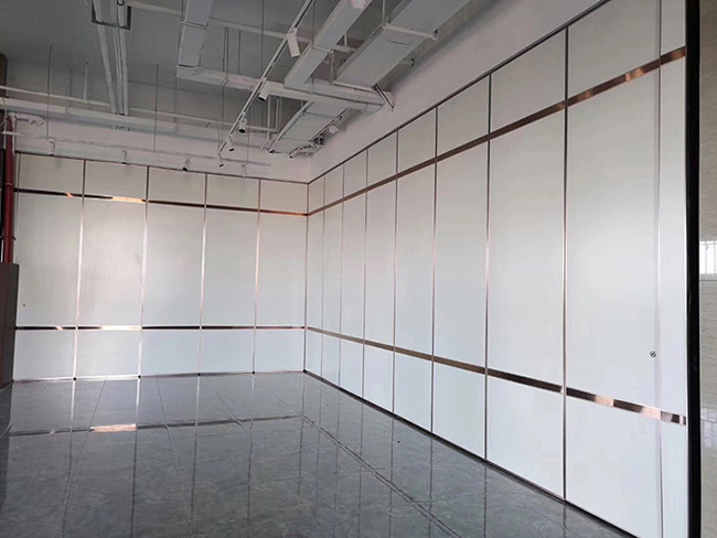 Gold Edge Acoustic Movable Partition Wall 95mm For Office Room