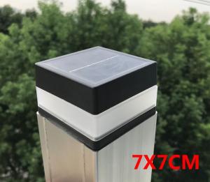 Quality 7x7cm Solar Fence Post Caps Lights Solar Post Caps Aluminum Outdoor Solar Fence Lights for sale