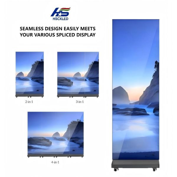 Indoor Digital Billboard Advertising Display Screen Folding LED Poster Screen