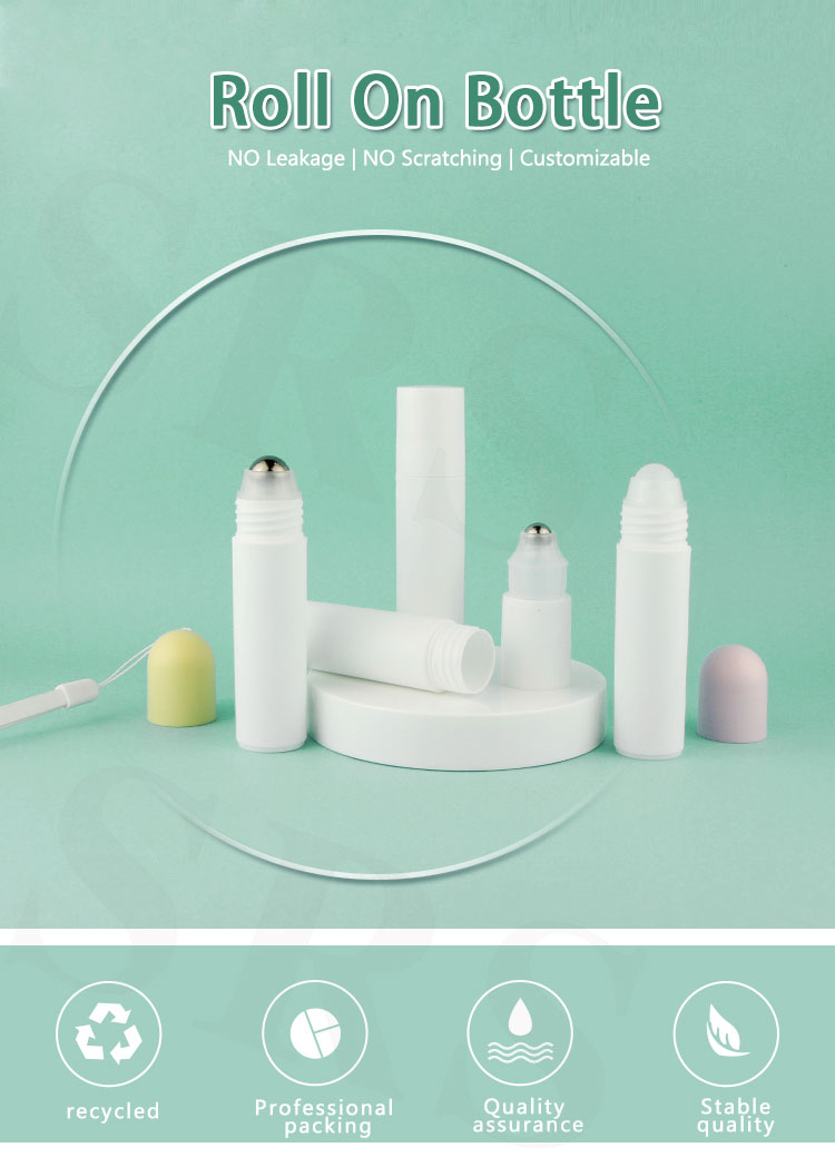 20ml Empty Wholesale Plastic Roller Ball Bottle Deodorant Gel Liquid Packaging PP Roll On Bottle
