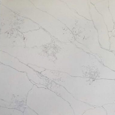 3200×1800×18MM White Calacatta Quartz Stone Leathered Treatment