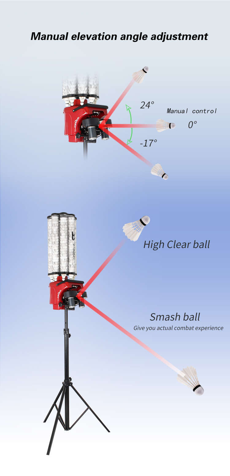 ROHS Certified S2025 Badminton Shuttlecock Shooting Machine Customized Logo