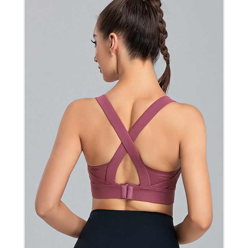 Womens Cross Strappy Plus Size Sports Bra Running High Elastic Active Stretch
