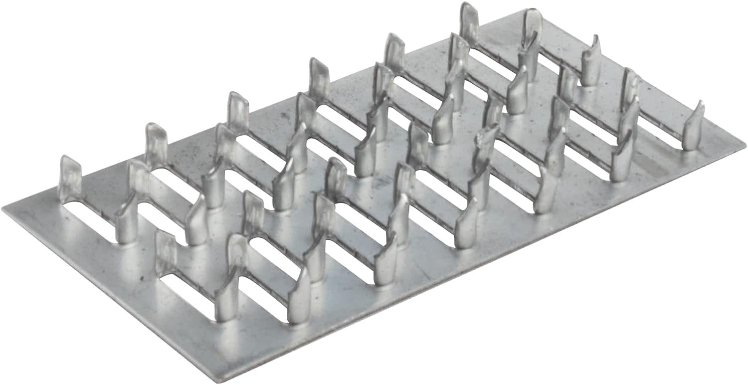 4" * 2" Pronged Truss Flat Mending Repair Tie Plate Galvanized steel Height 8mm thick 1mm for Roofing Trusses Timber Connectors