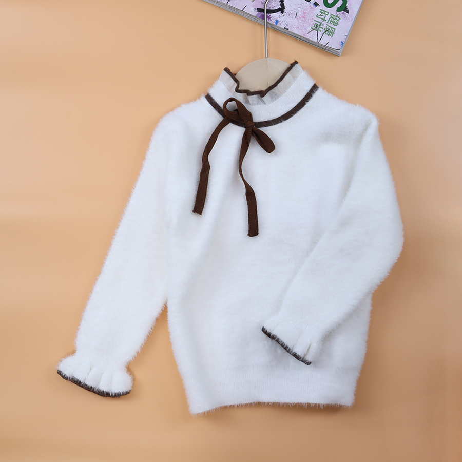 Baby Clothes Kids' Coat Winter Girls Feather Yarn Sweater Pullover Cute Baby Girls Sweater