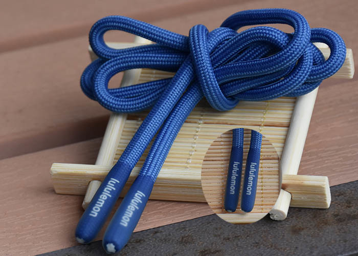 Transparent Silicone Tips Polyester Braided Rope Logo Printed