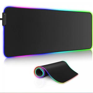China Waterproof Large RGB Gaming Mouse Pads Anti Slip Rubber Base Glowing Led Extended Mouse Pad on sale