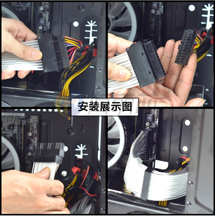 Sync Cord Cable RGB Flash for Gaming PC Accessory Lighting ATX double 8pin CPU Cable Male Computer Extension Cord LED Net