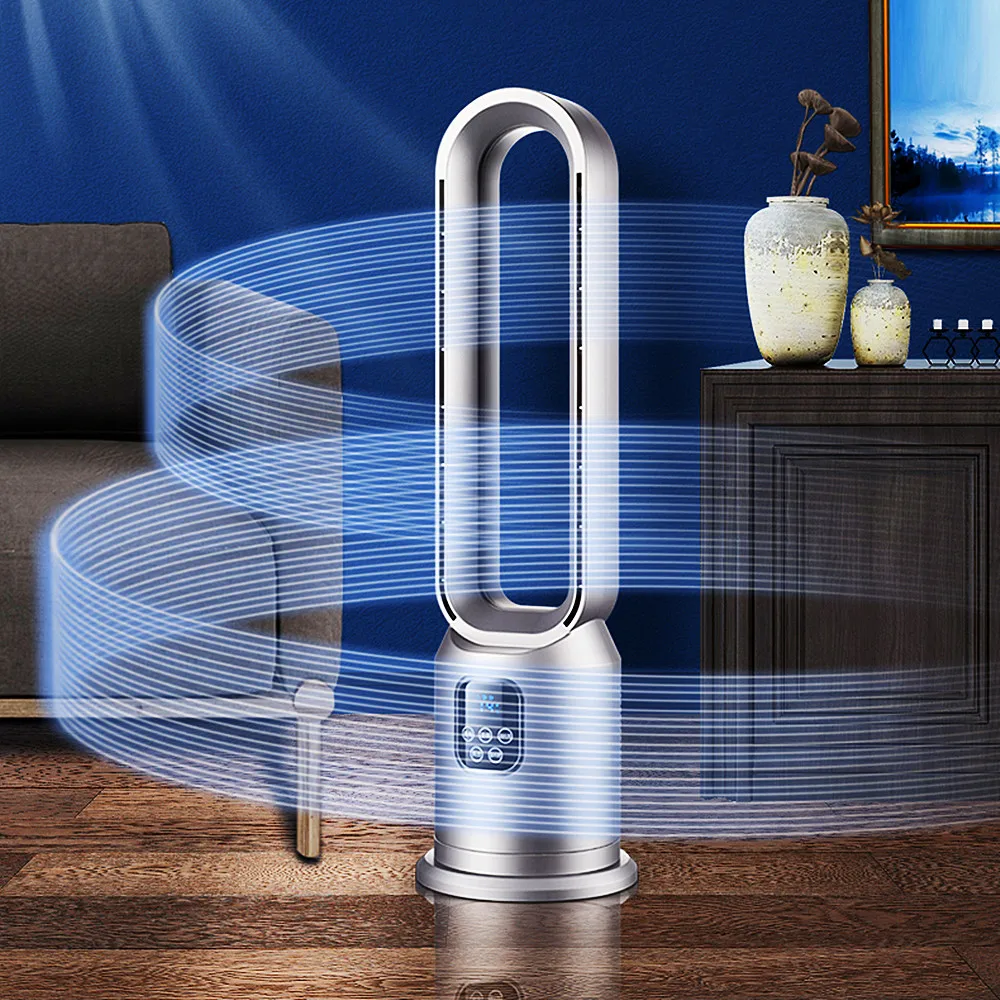 Elegant Noiseless High Speed Bladeless Electric Purifier Standing Leafless Fan 88X30X30 cm