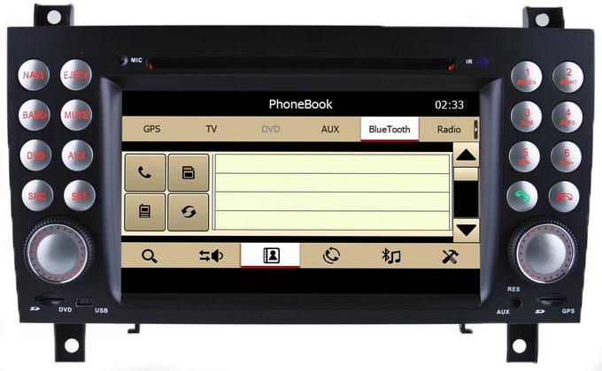 Auto Radio Car Navigation System for Mercedes Benz SLK 171 with iPod audio player OCB-8801
