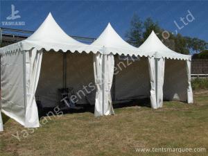 Quality Popular No Window High Peak Tents For Small Party , White Fabric Cover for sale