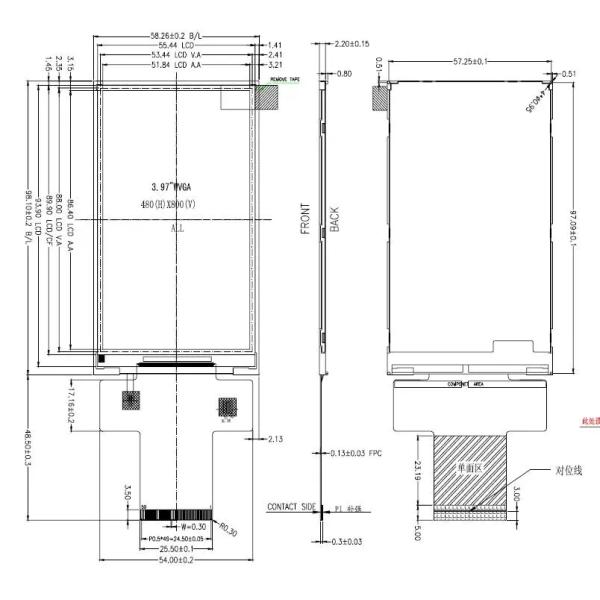 4 Inch 480x800 3.3V Tft Touch Panel For Digital Camera