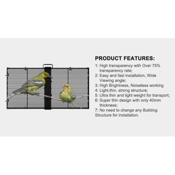 Full Color Transparent LED Display Screen Video Wall P3.91-7.82mm Pixel Pitch