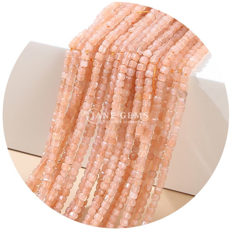 Wholesale Stone Loose Beads Natural Real Crystal Gemstone Loose Beads Square Cube Loose Beads for Bracelet Making