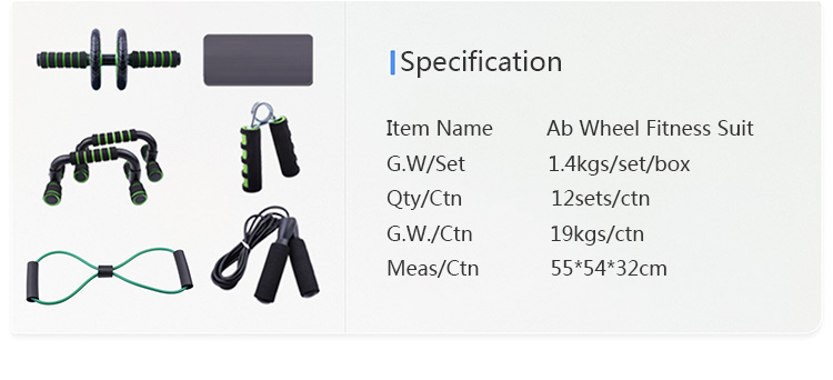 22cm PVC Push Up Ab Wheel Roller Set Sponge Handles