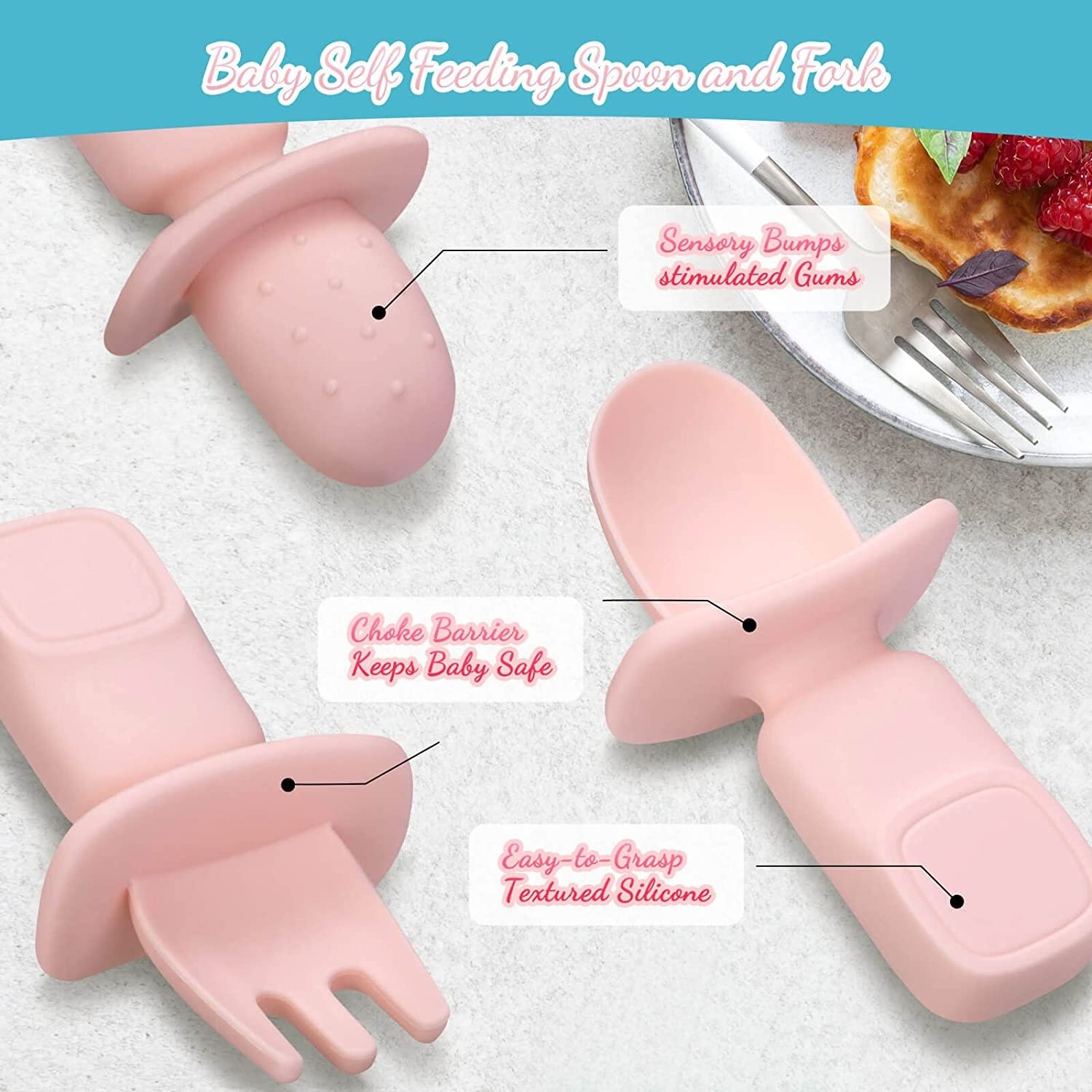 Lightweight Silicone Dinnerware Set Bib And Plate Adjustable For Toddler
