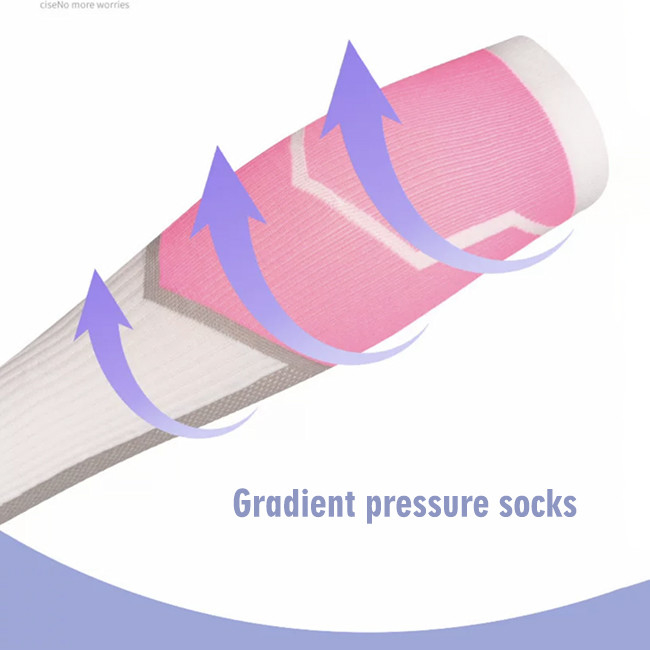 Fancy Female Compression Sports Socks Breathable Graduated Compression Socks