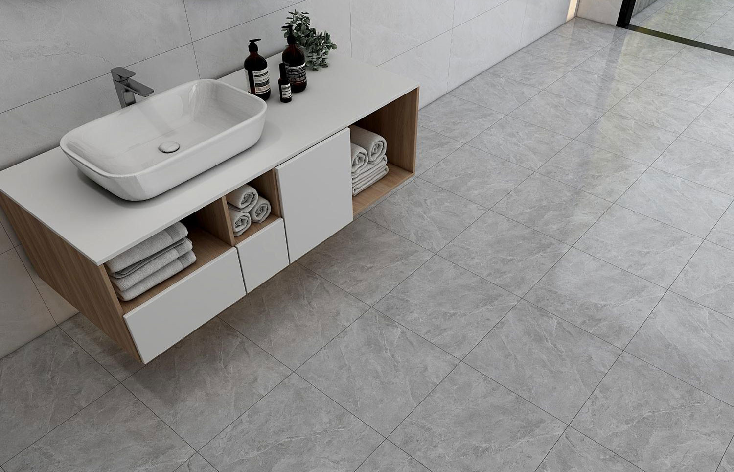 400x400mm Marble Look Ceramic Rustic Tile For Decoration And Gray Wall And Floor Tile For Living Room