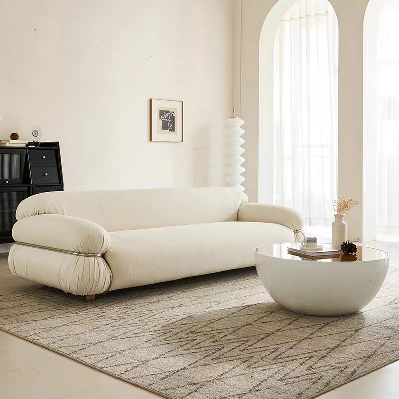 Star Hotel Room Minimalist Steel Ring Sofa Guest Room Center Reception