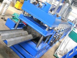 China Highway Fence Cold Bending Roll Forming Machine Use 5 Rollers Leveling Hole Punching System Use Panasonic PLC Control on sale
