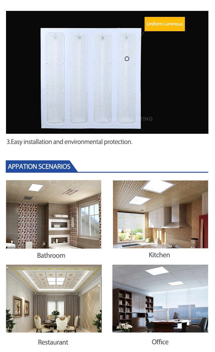 96W120W 140W Flat Panel Lamp 600*600 Indoor Square Aluminum Ceiling Light Panel Light