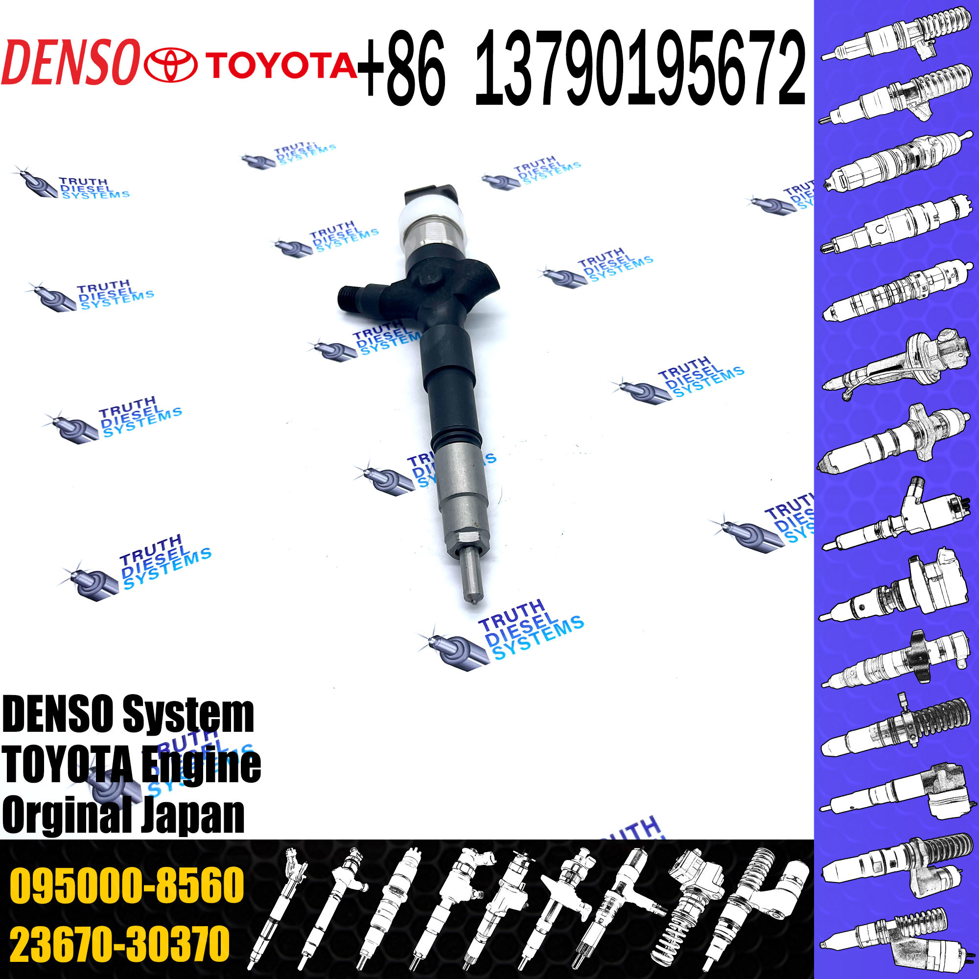 Hot sell Fuel injector common rail fuel injector 095000-8299 095000-8220 095000-8560