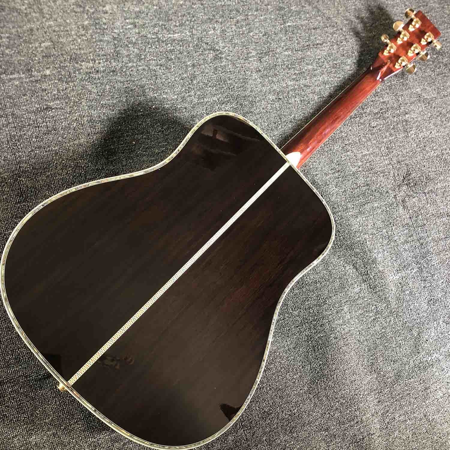 Custom 41" AAA Solid Spruce Top D Style Ebony Fingerboard Electric Acoustic Guitar