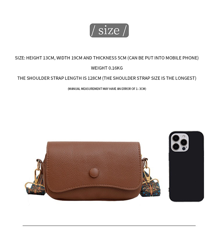2023 Retro Small Bag for All Seasons Pu Leather Shoulder Messenger Bag Custom Classic