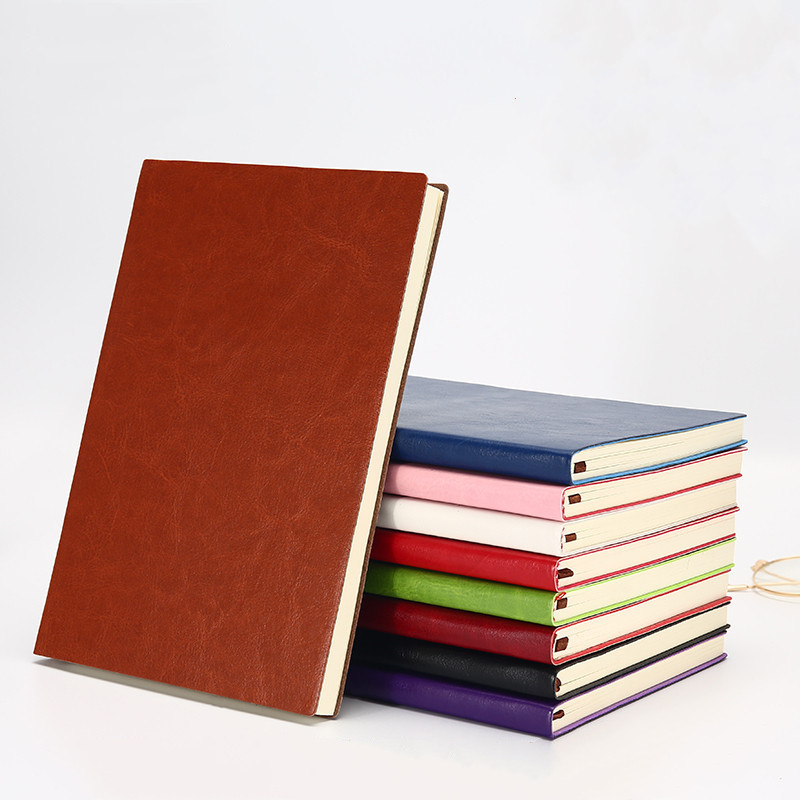 Custom Printed Business Leather Cover A5 Hardcover Journal Notebook with Calculator