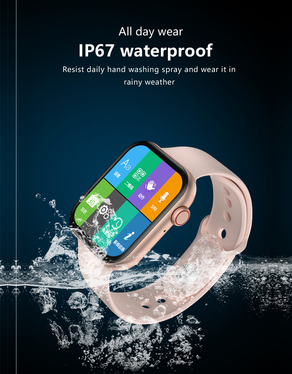 2021 Original IWO YY21 Smart Watch Call 44mm Fitness Tracker Heart Rate Monitor Blood Pressure SmartWatch IOS Android P
