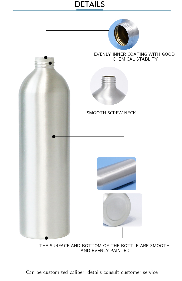 MSDS 500ml Aluminum Pump Bottle For Shampoo Packing
